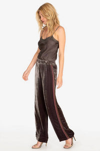 Johnny Was Ravi Wide Leg Velvet Pant in graphite - women's pants - alternate view