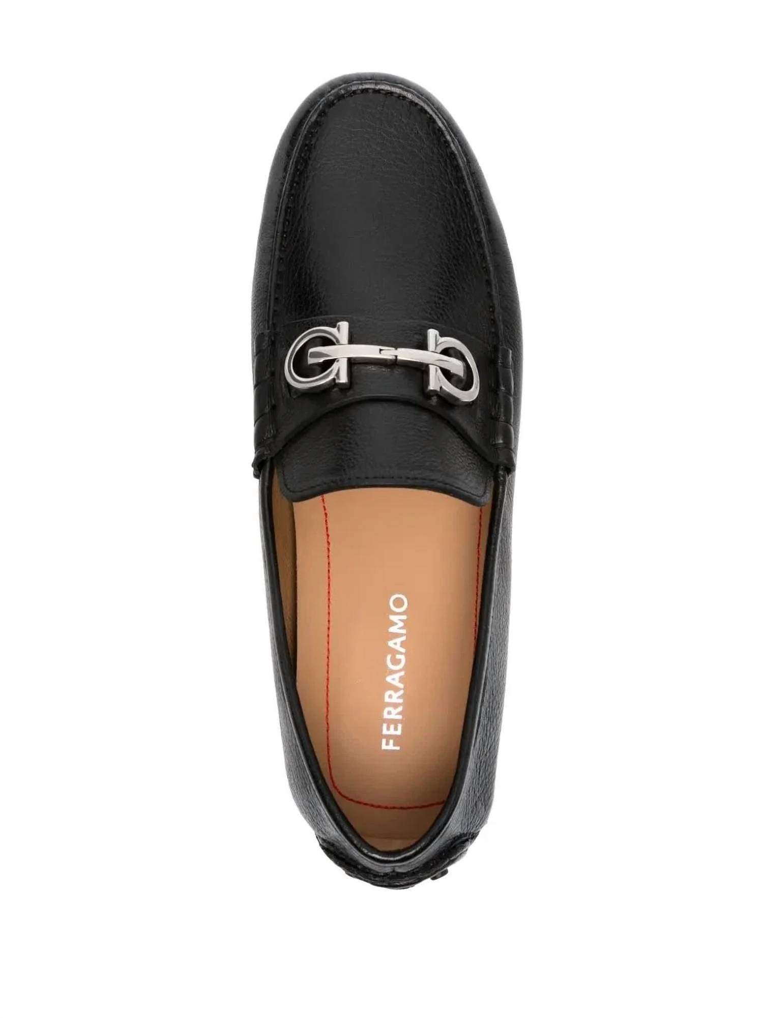 Salvatore Ferragamo - Men's Gancini-plaque Driver Shoes