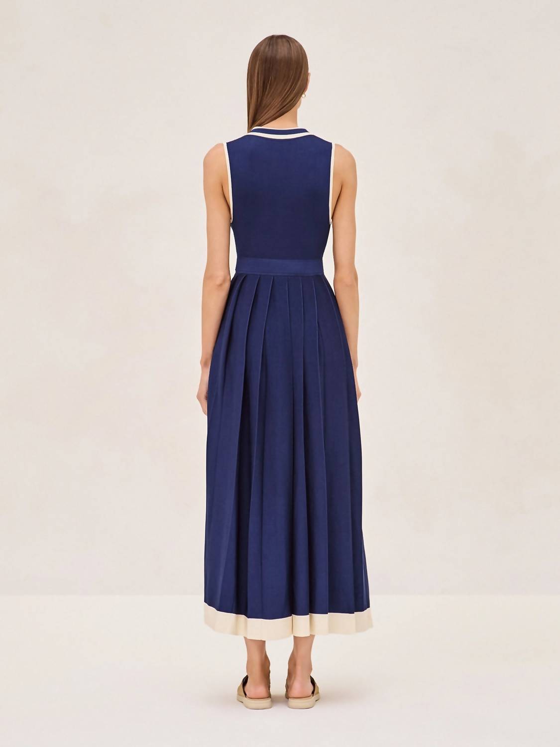ALEXIS Ciele Midi Dress in marine blue - women's dress - alternate view