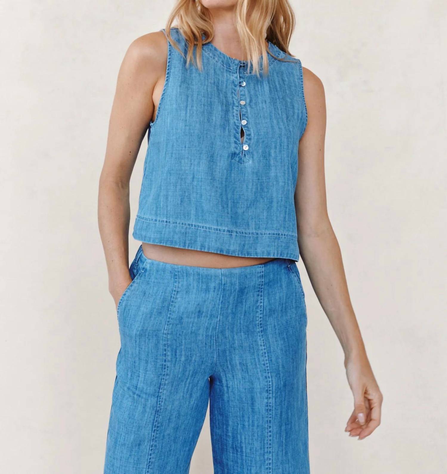 Bella Dahl - Sleeveless Placket Pullover Top