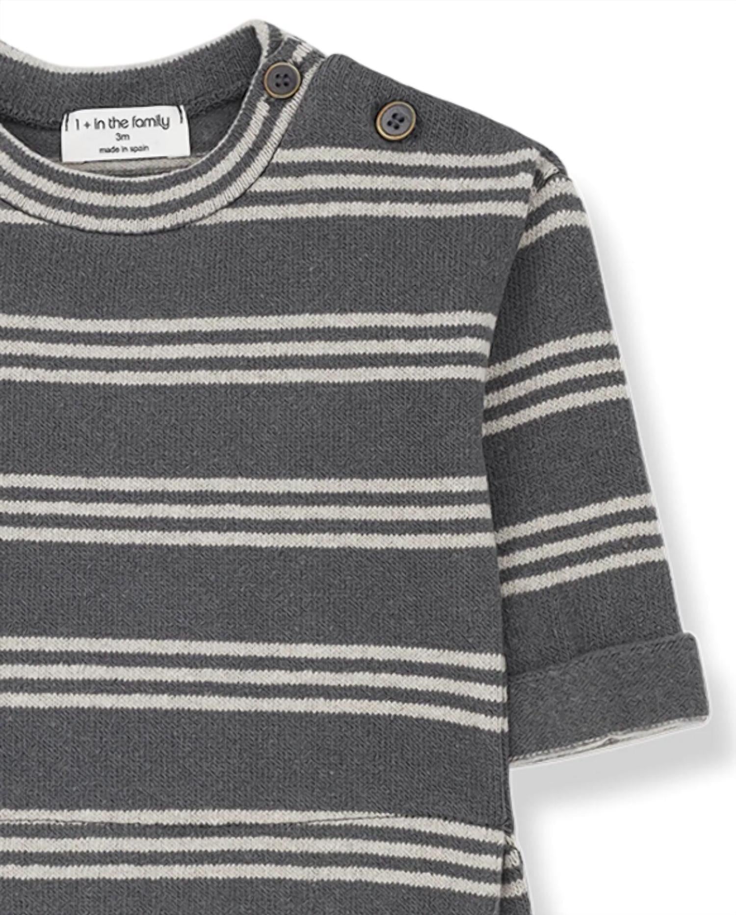 One More In The Family - Boy's Gregori Stripe Sweater Top