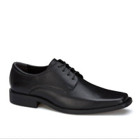 Ferrato Men's Flats Leather Shoes in black - men's shoe