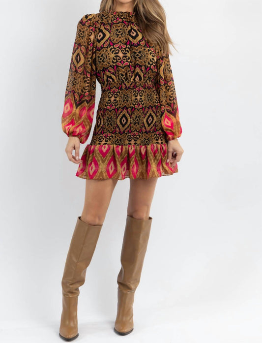 Olivaceous - Tinsley Smocked Mini Dress