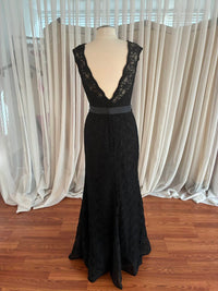 Morilee - Women's Lace Satin Tie Sash Formal Dress