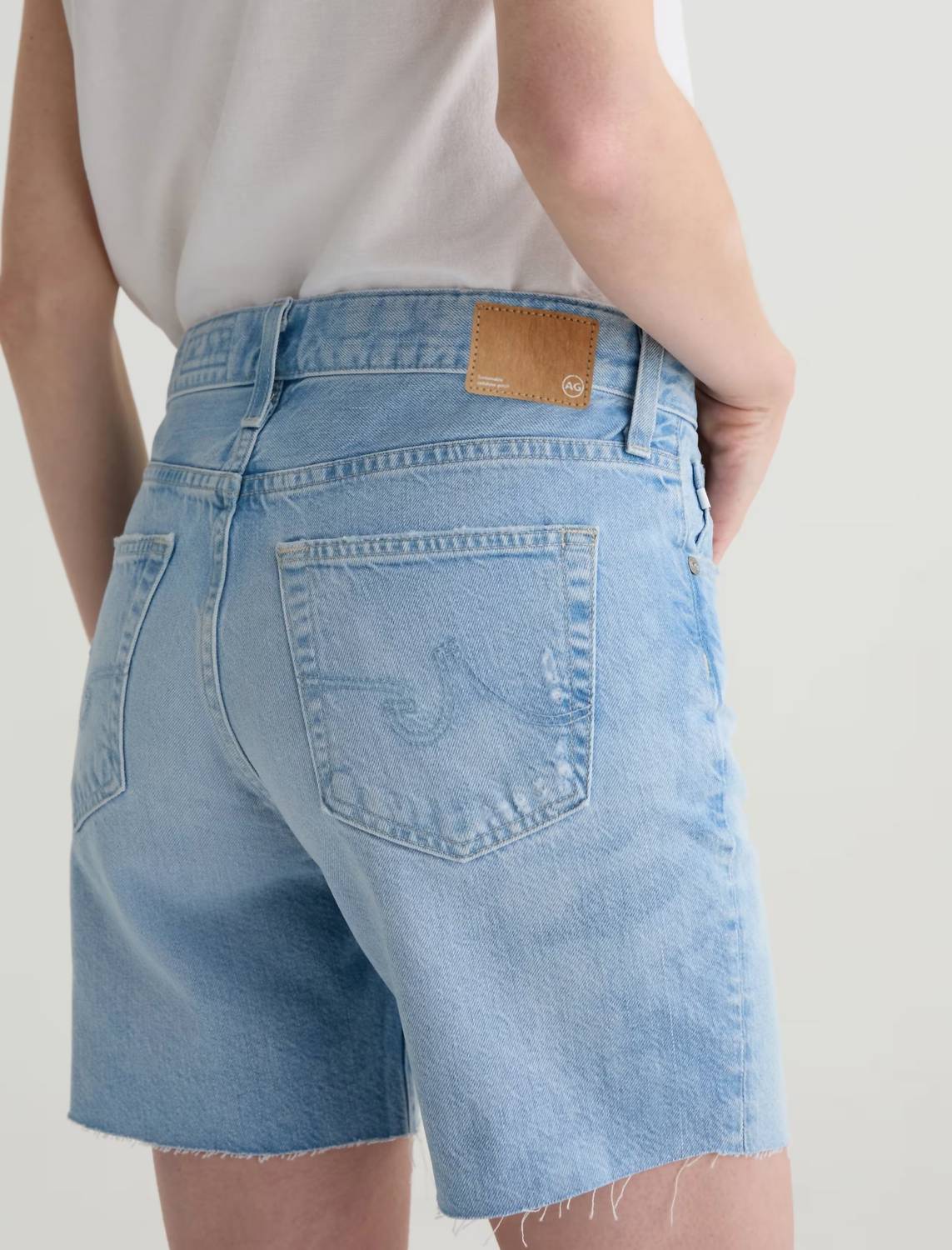 AG Jeans Ex-boyfriend Short in allusion destructed - women's shorts - alternate view
