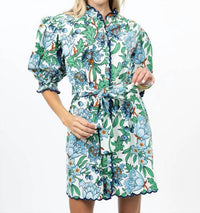 Uncle Frank - Scallop Front Print Dress