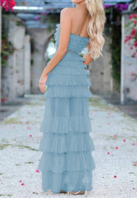 Velvi - Georgia Ruffled Prom Maxi Dress