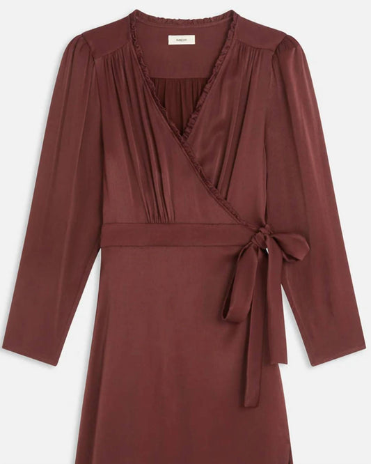 Suncoo - Women's Satin Wrap Dress