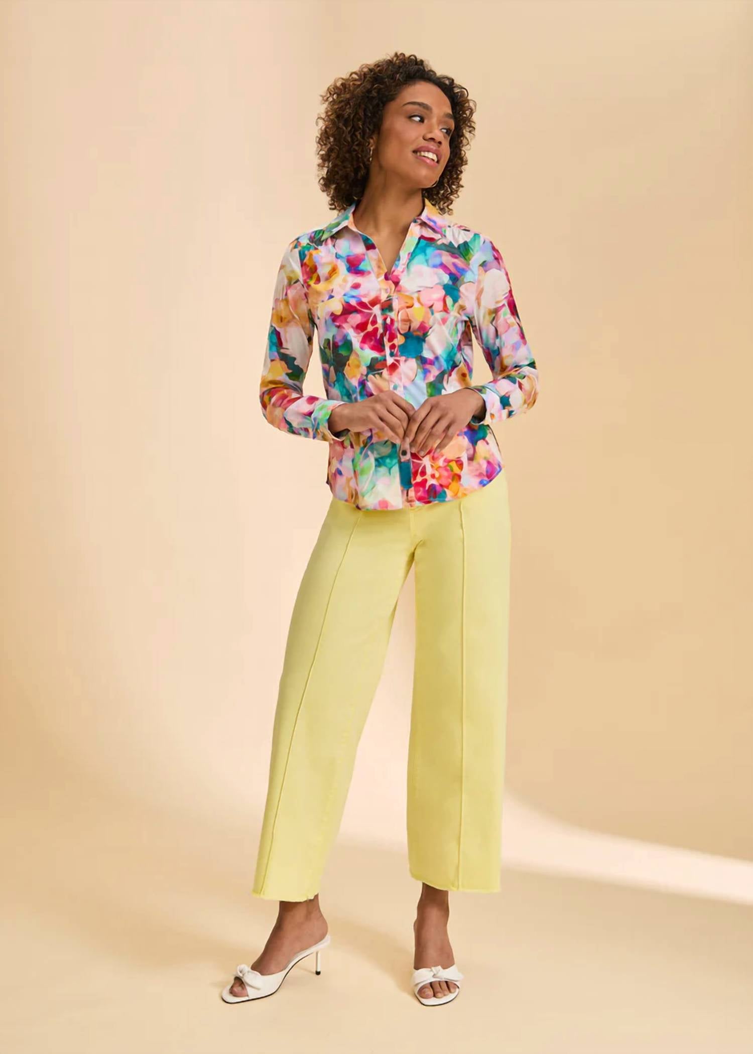 Fdj - Olivia Wide Ankle Denim Pants