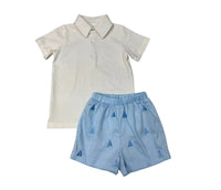 Whimsy Bay Kids - Boy's St John Sailboat Short Set