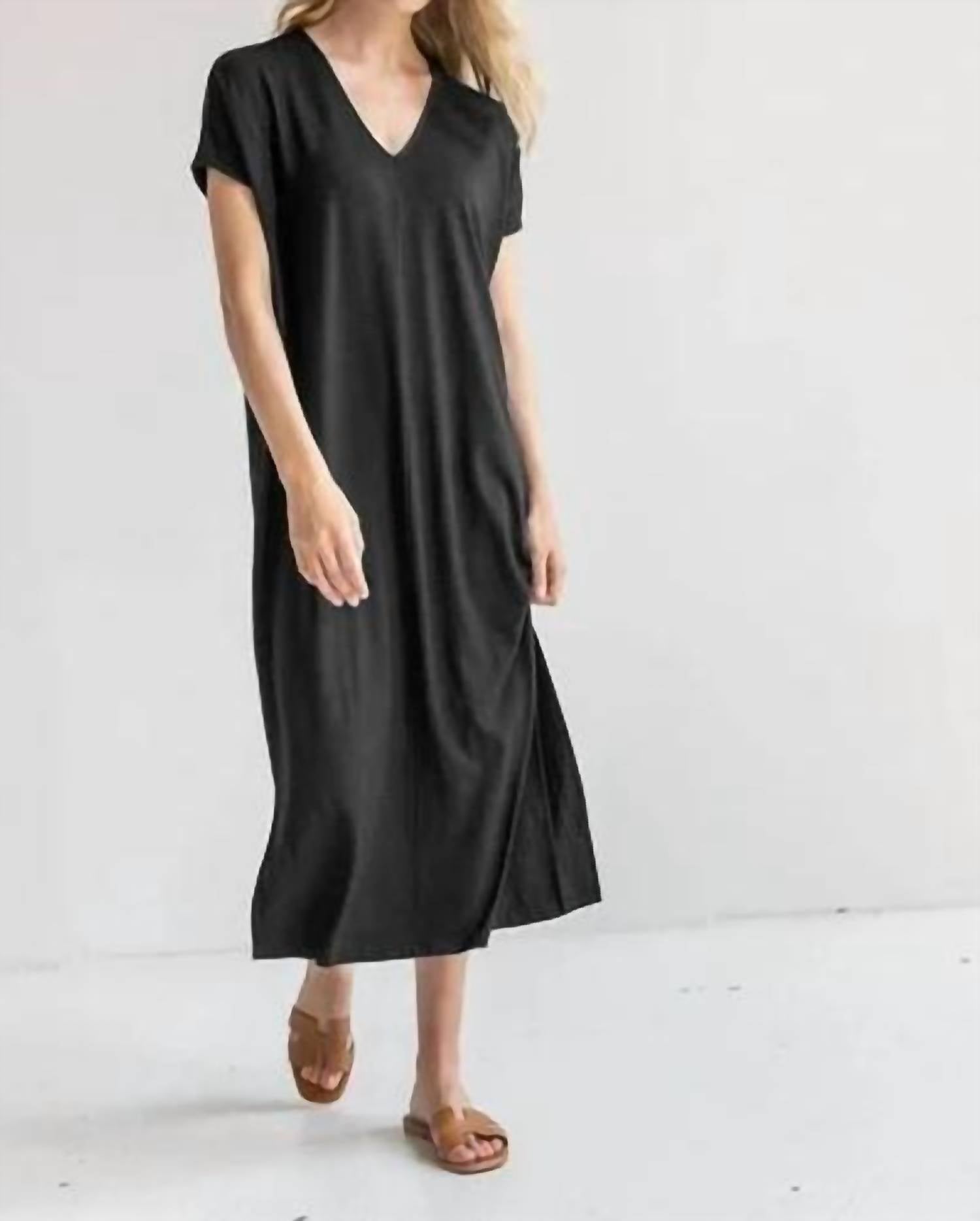 Lilla P - Double V Neck Maxi Dress