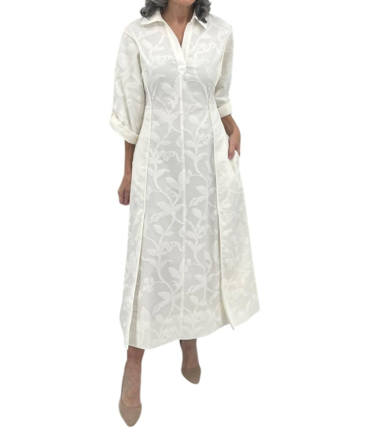 SIMKHAI Lucina Jacquard Midi Dress in white - women's dress