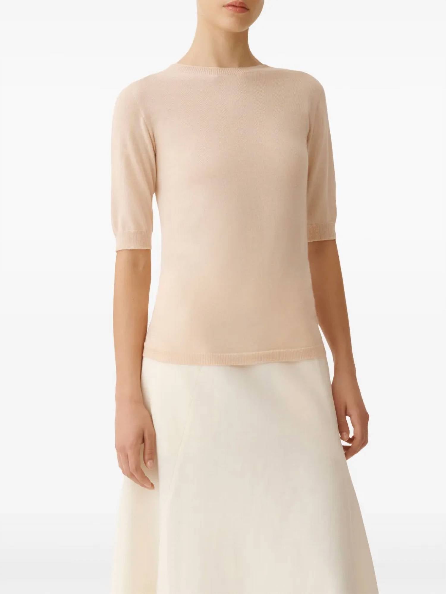 Fabiana Filippi - Cashmere Blend Short Sleeve Crewneck Sweater