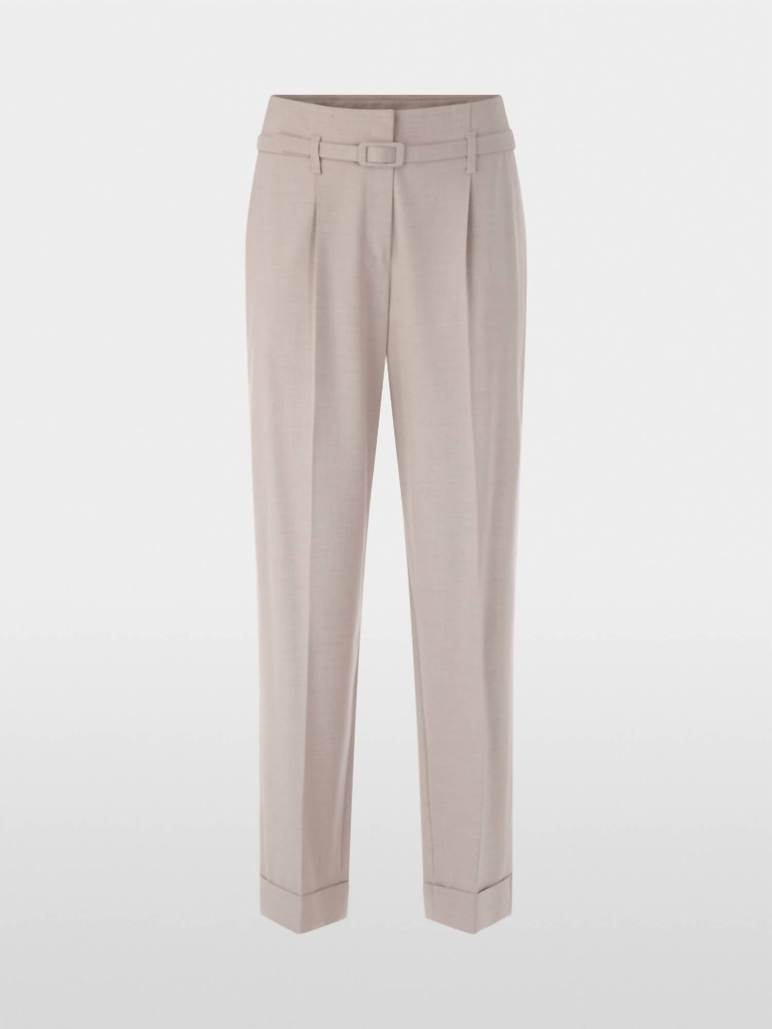 Marc Cain - FAQUS Trouser with high waist and belt City Tour theme