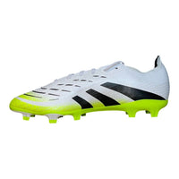adidas Men's Predator League Fg/mg Soccer Cleat Shoes in white black yellow - men's shoe - detail view