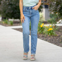 Risen - Sutton High Rise Adjustable Straight Leg Jeans