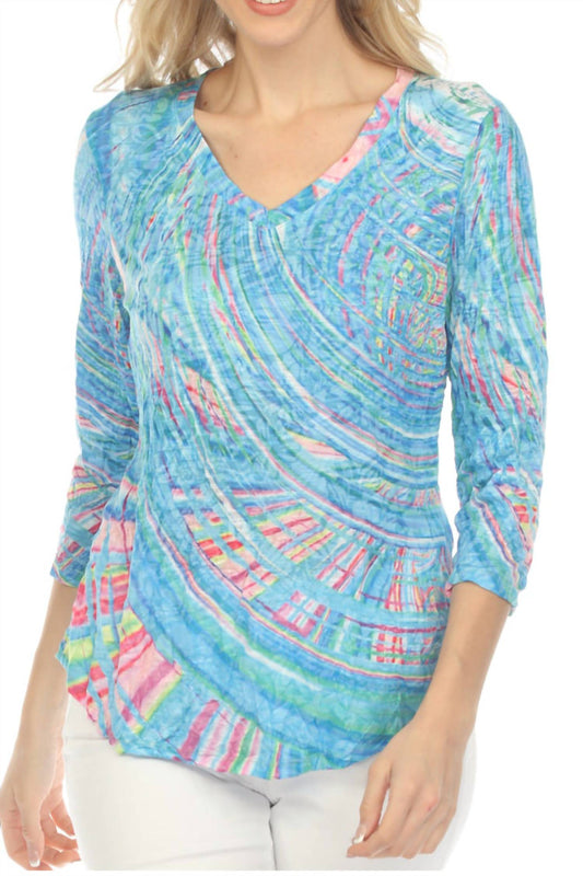 Carine - AURORA SWIRL V-NECK TOP