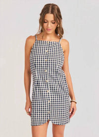 Sadie & Sage - Mustang Gingham Button Mini Dress