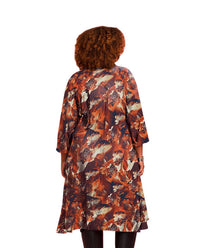 On The Plus Side - 3/4 Sleeve Birdie Plus Size Tunic Dress with Pockets