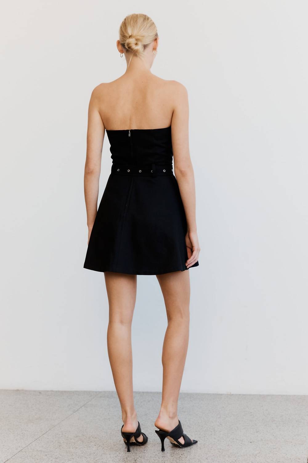 Third Form - Buckle Up Strapless Mini Dress