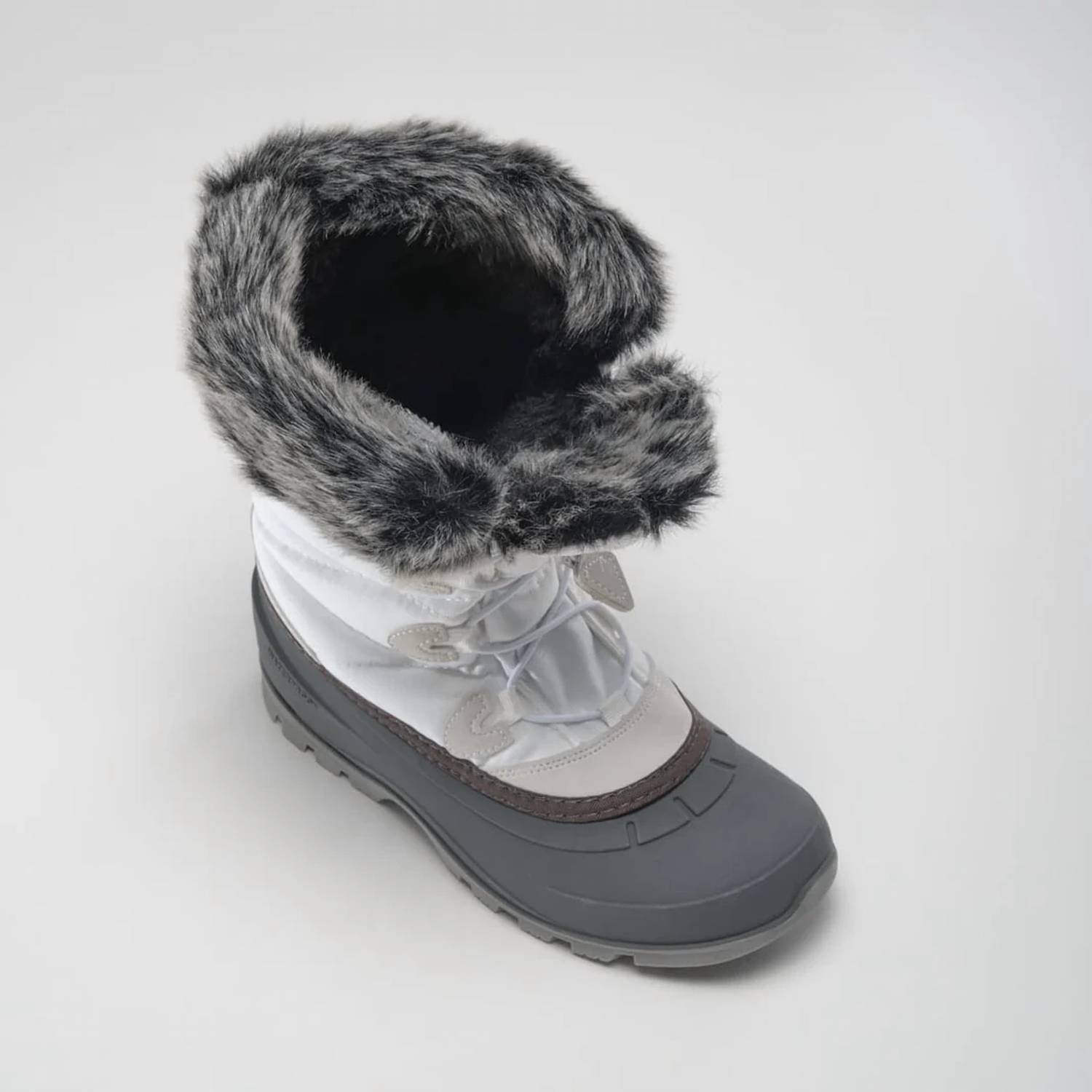 Kamik - Women's Momentum3 Pull On Rounded Toe Waterproof Fur Trim Ankle Snow Boots