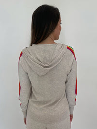 J. Society - Striped Sleeve Zip Hoodie
