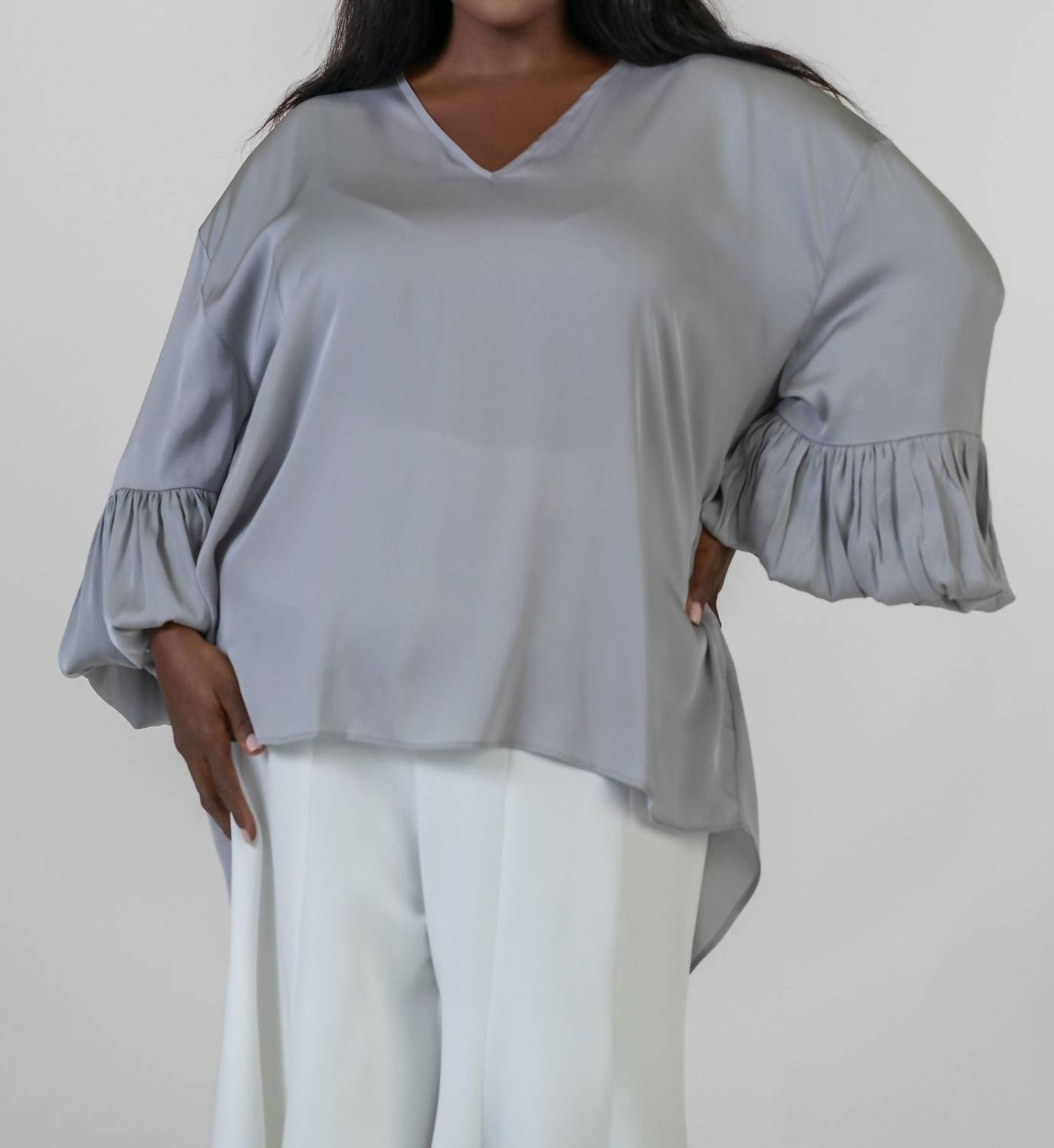 Nouvelle / Silk95Five - Como V-neck Blouse - Plus