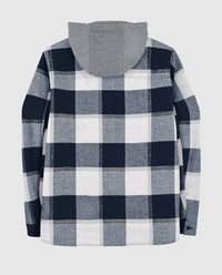 Starter - Men's New England Patriots The Big Joe Sherpa Lined Plaid Jacket