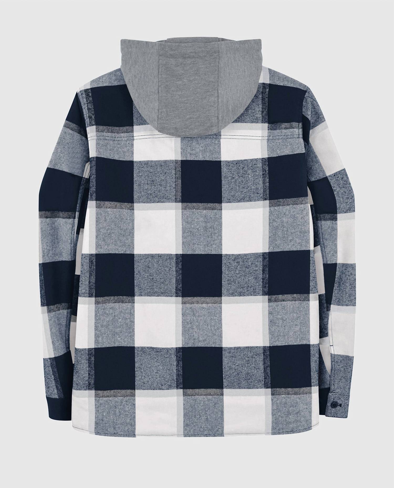 Starter - Men's New England Patriots The Big Joe Sherpa Lined Plaid Jacket
