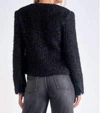 Elan - Tweed Structured Cropped Jacket