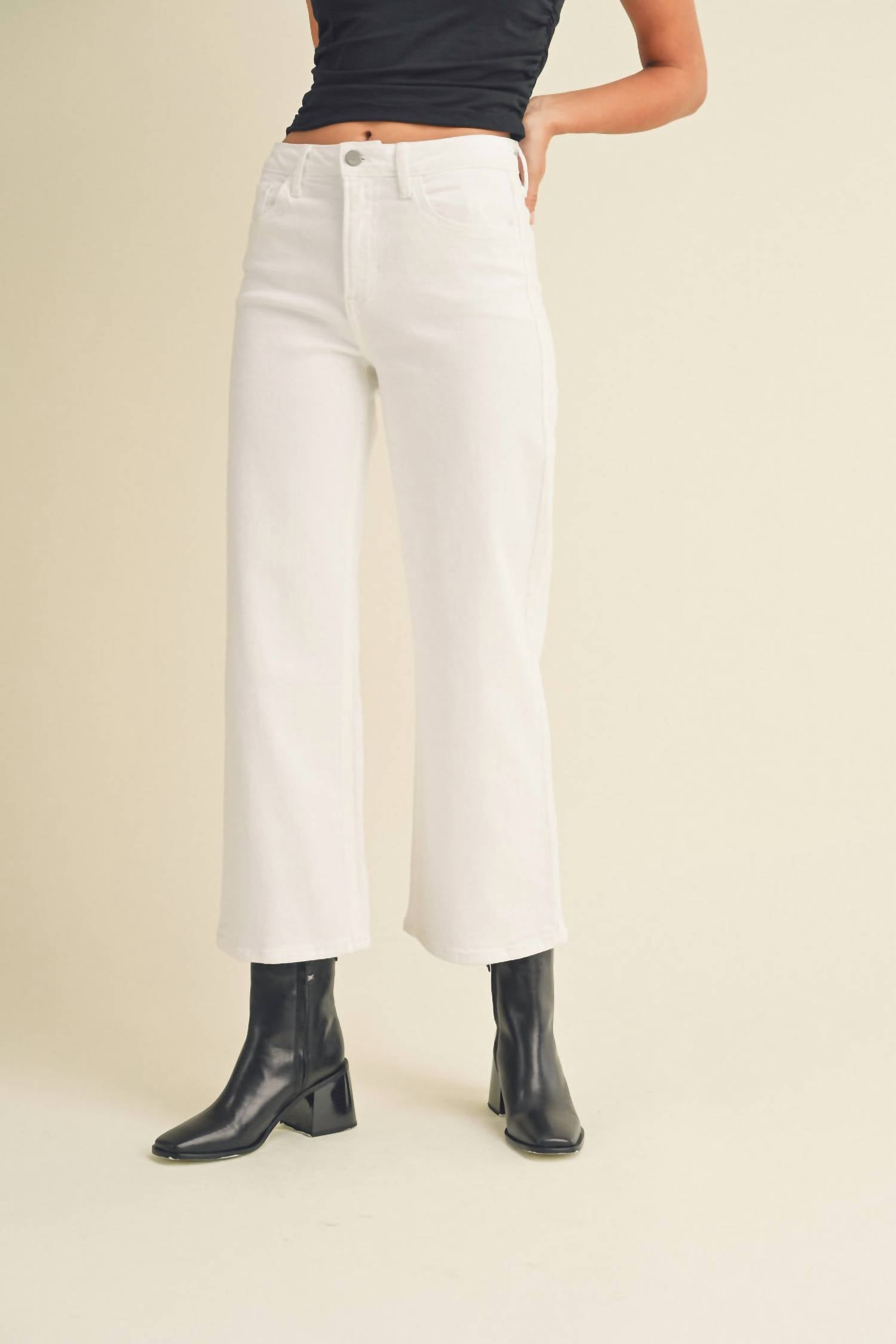 Just Black Denim - Slim Wide Leg Jeans