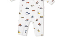 Angel Dear - Boy's Construction Vehicles French Terry Uni Romper