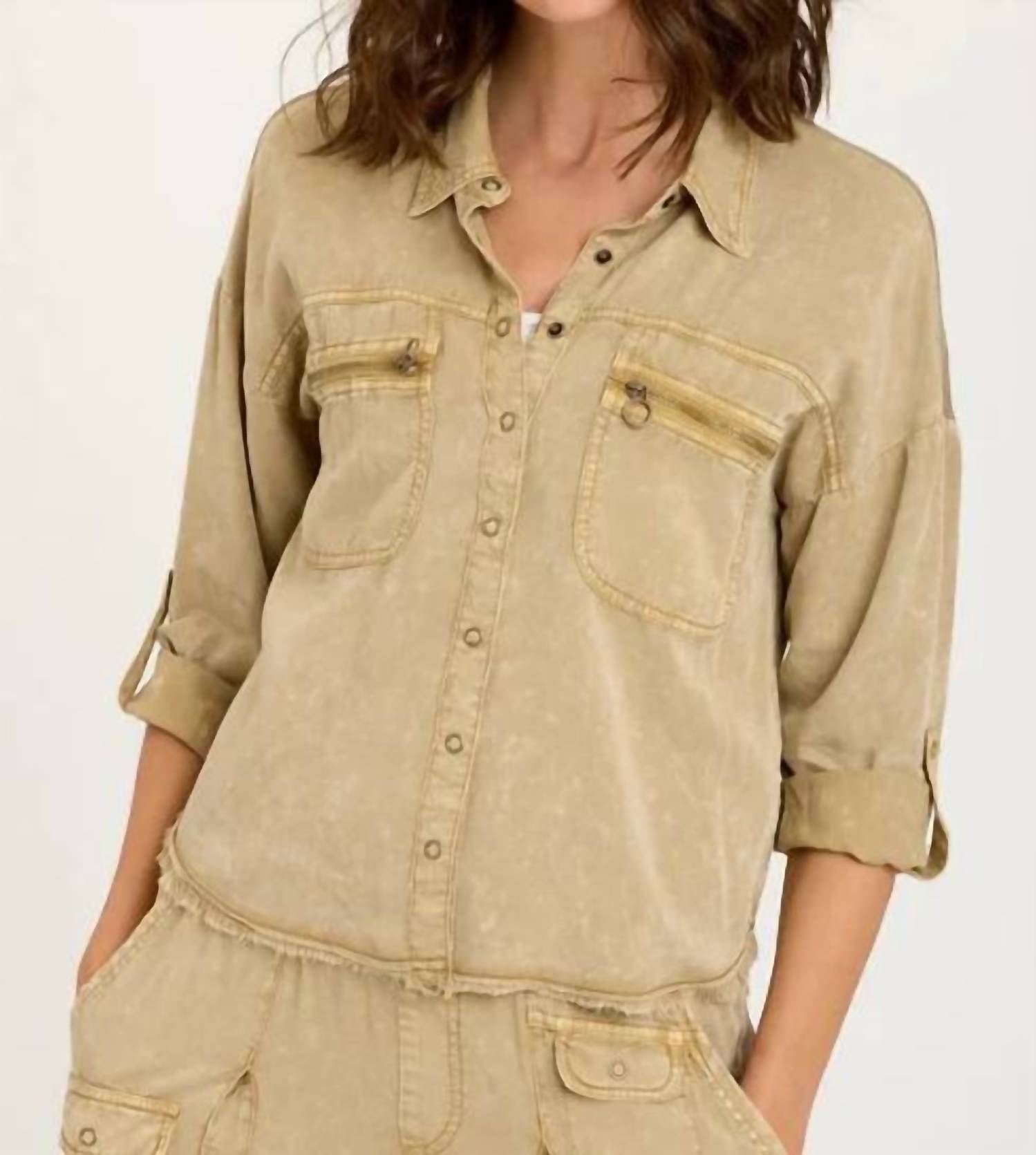 Xcvi - Kapp Button Up Top