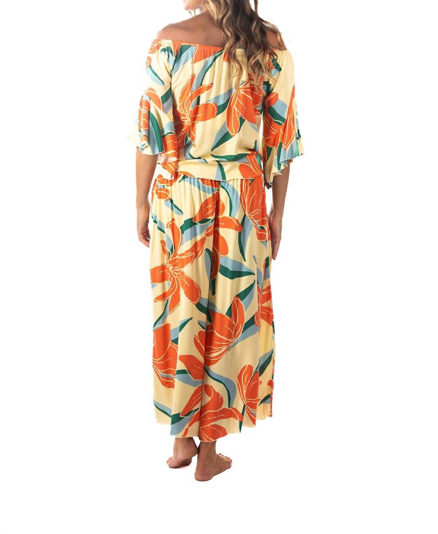 Pineapple - Lychee Ombre Top With Tie