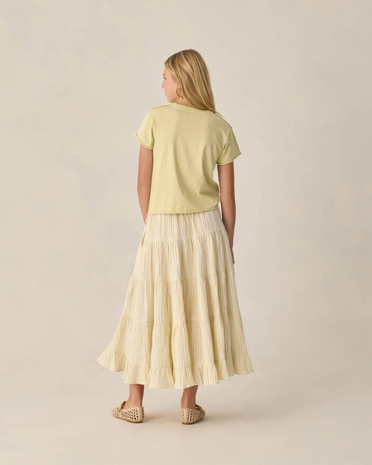 Rylee + Cru - Ruffle Tiered Midi Skirt