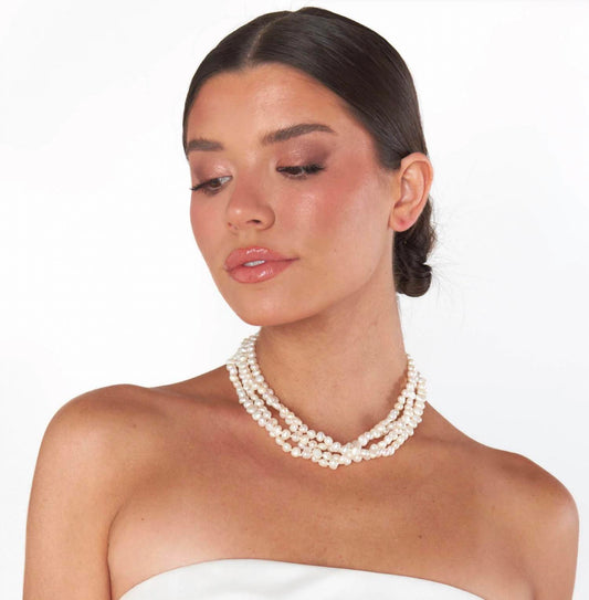 Alv Jewels - Women's Multi Pearl Necklace