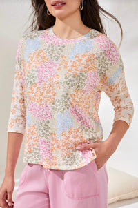 Tribal - 3/4 Sleeve Crew Neck Top
