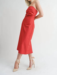 Sage The Label - Take Action Pleated Tube Midi Dress
