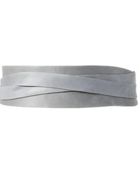 ADA Women's Wrap Leather Belt in grey - women's accessory - detail view
