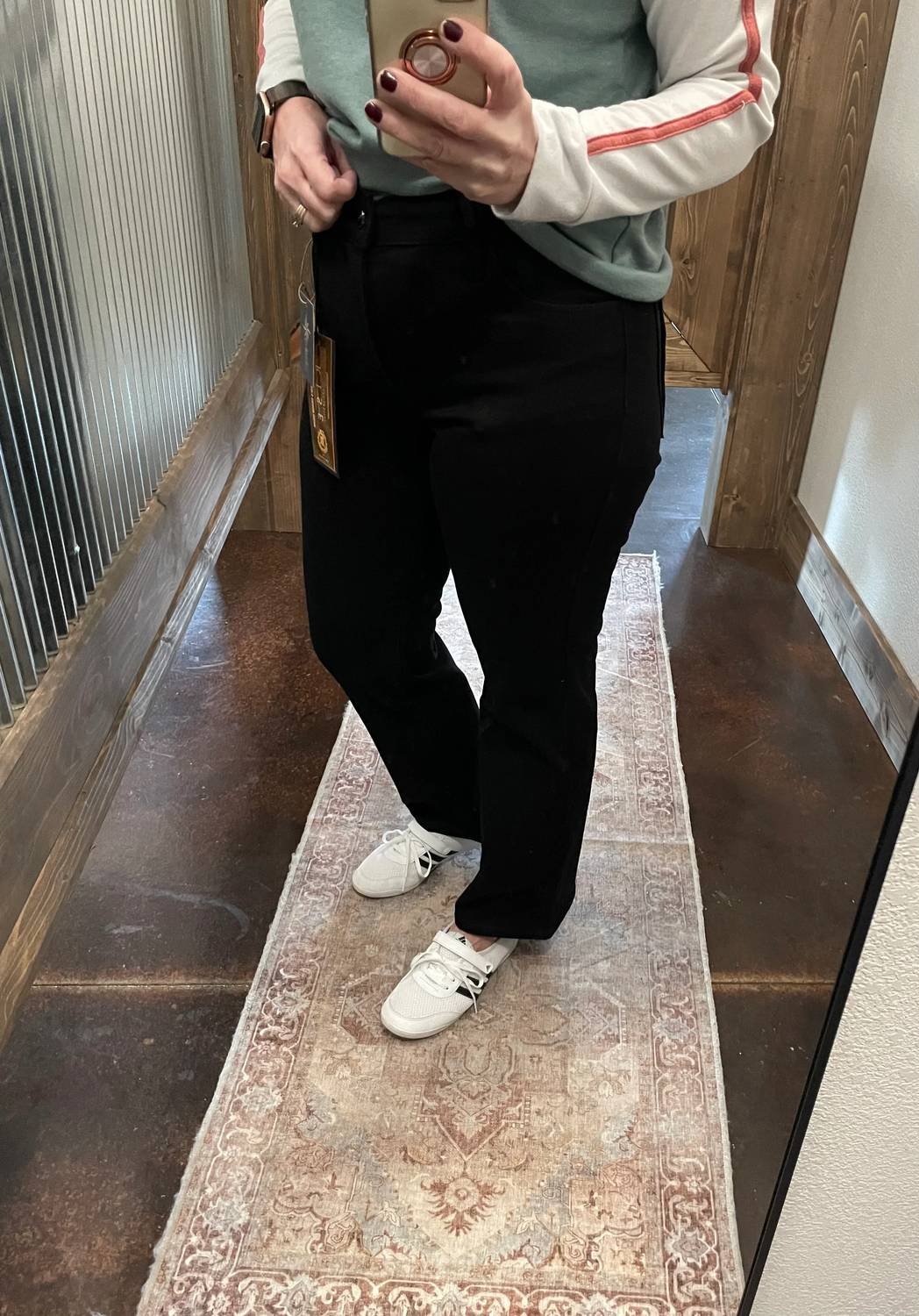 Risen - Mid Rise Crop Straight Jeans