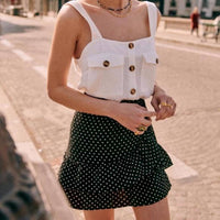 Le Lis - Button Cropped Top
