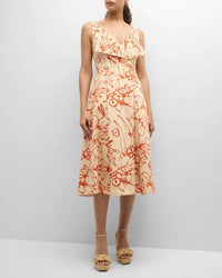 ALEXIS Vermeer Dress in orange brush - women's dress