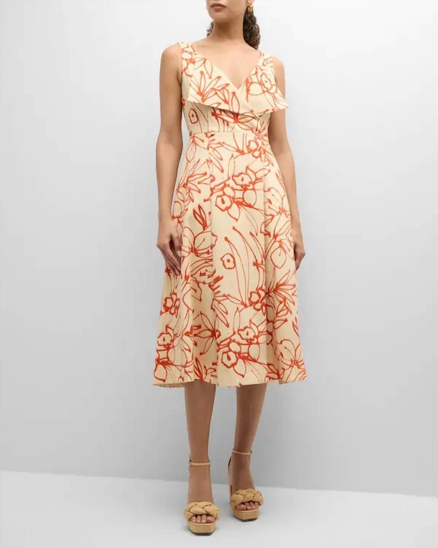 ALEXIS Vermeer Dress in orange brush - women's dress