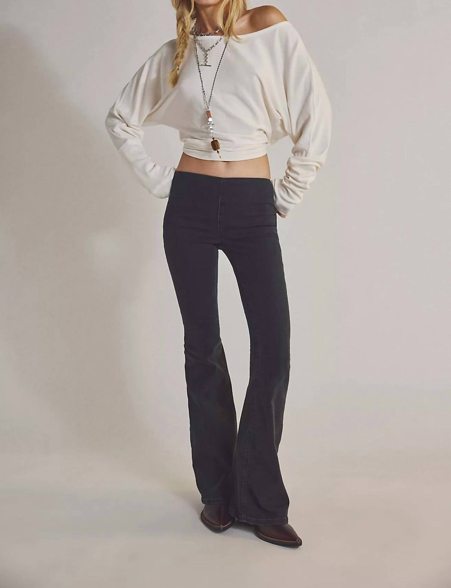 Free People - Flare Penny Pull On Jeans
