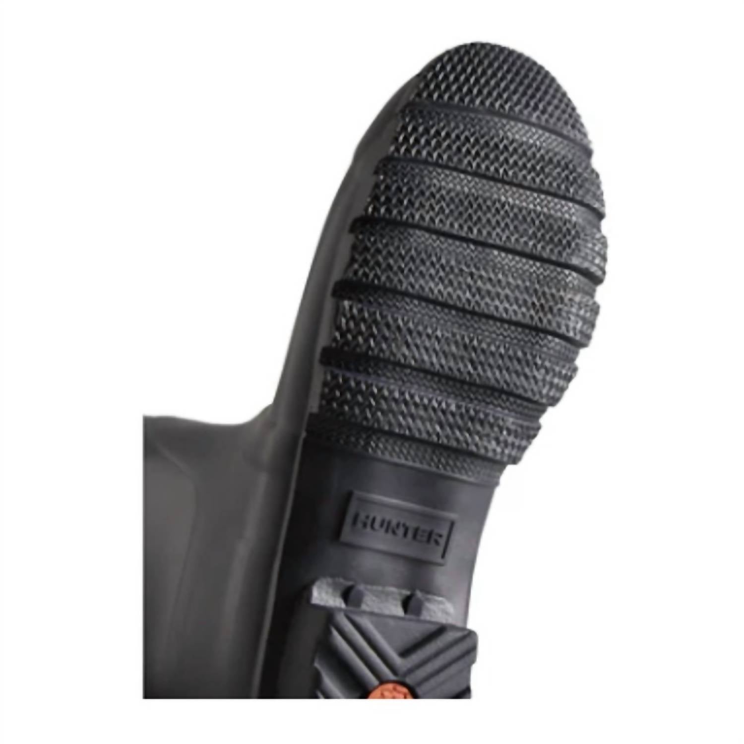 HUNTER Womens Original Short Rubber Waterproof Welly Rain Boots in navy blue - women's shoe - alternate view