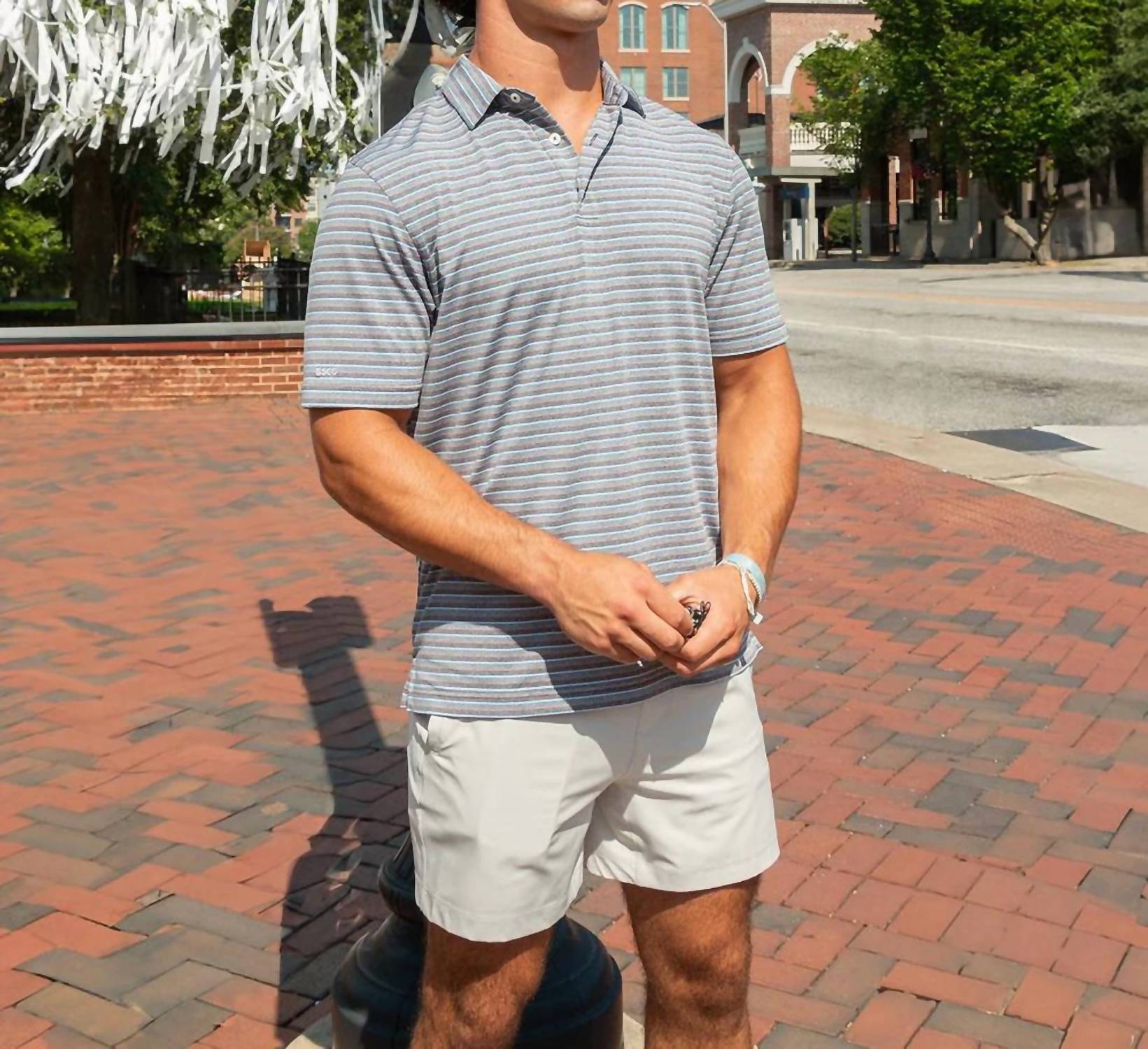 Southern Shirt Company - Cahaba Heather Stripe Polo