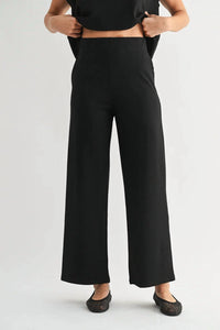 Fun 2 Fun - Ponte Knit Wide Leg Pants