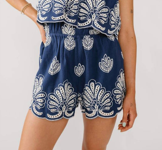 Mint - Embroidered Halter Romper