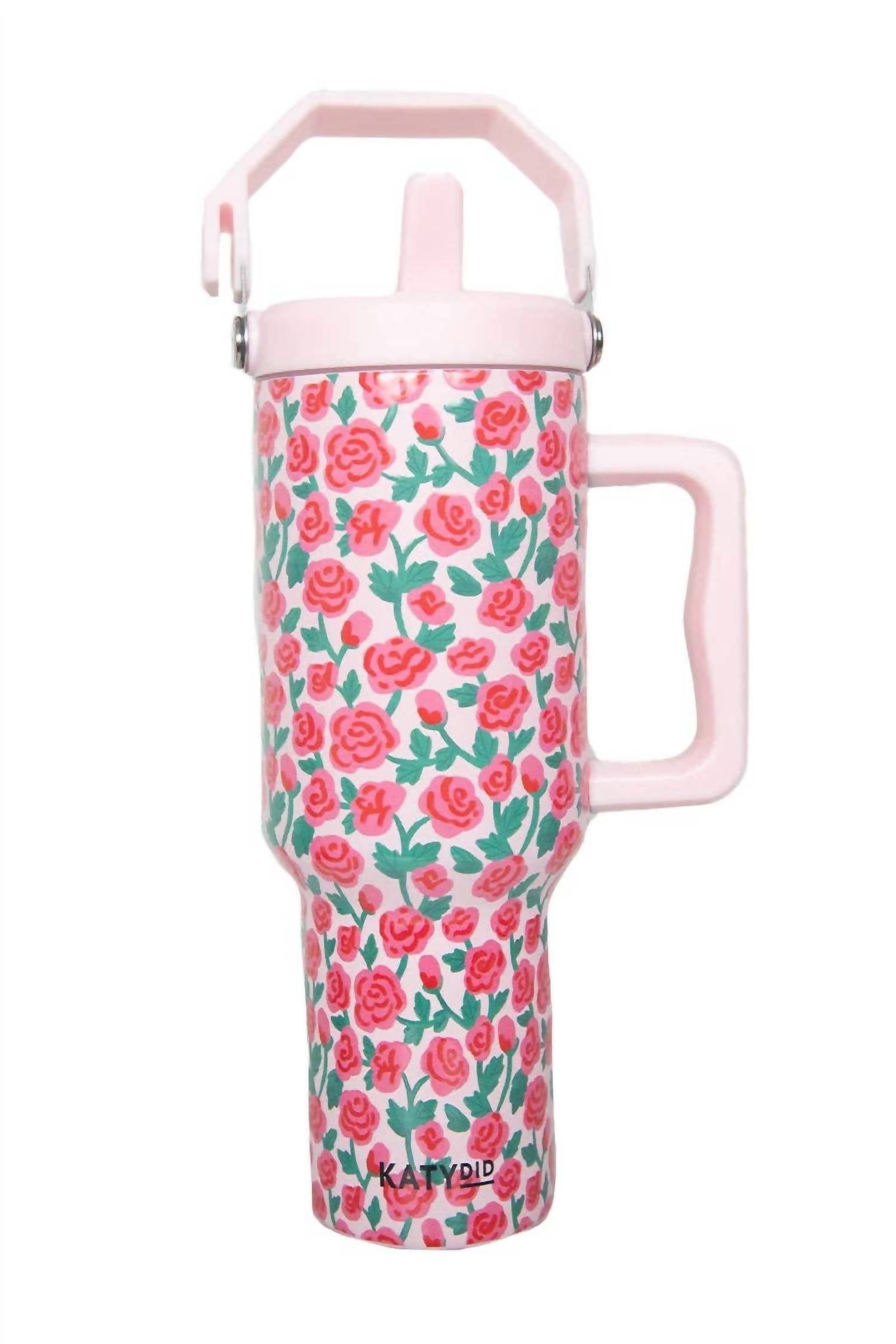 Katydid - Women's Whimsical Roses Stainless Steel Tumbler