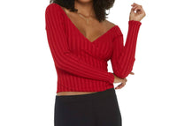 PROJECT SOCIAL T Kimmi Off Shoulder Long Sleeve Top in chili - women's shirt